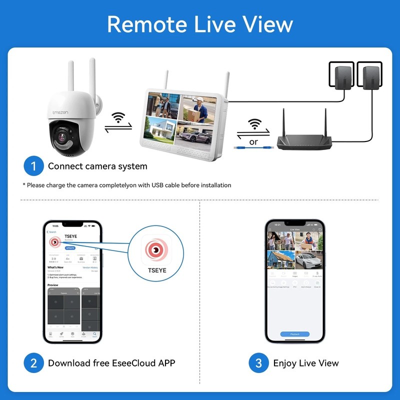 4K Security Camera System Wireless Outdoor WiFi CCTV Camera Kit Night Vision gallery
