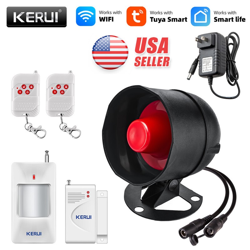 WIFI Security Alarm System Wireless Tuya Smart Home Siren Window Door Sensor Kit