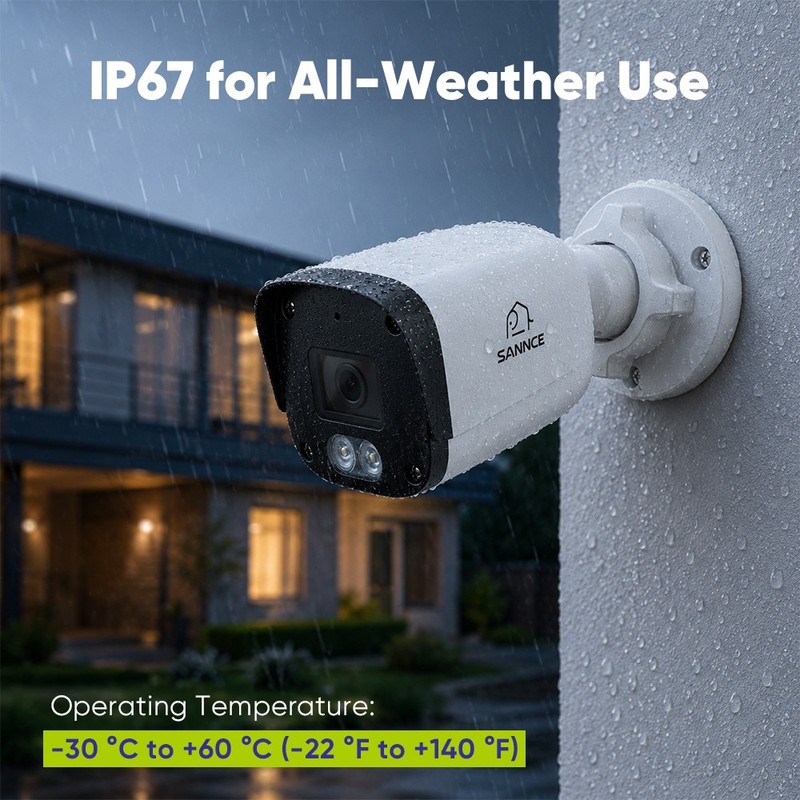 SANNCE 4K POE Audio Recording Security Camera System 8CH 8MP NVR Color Night AI gallery