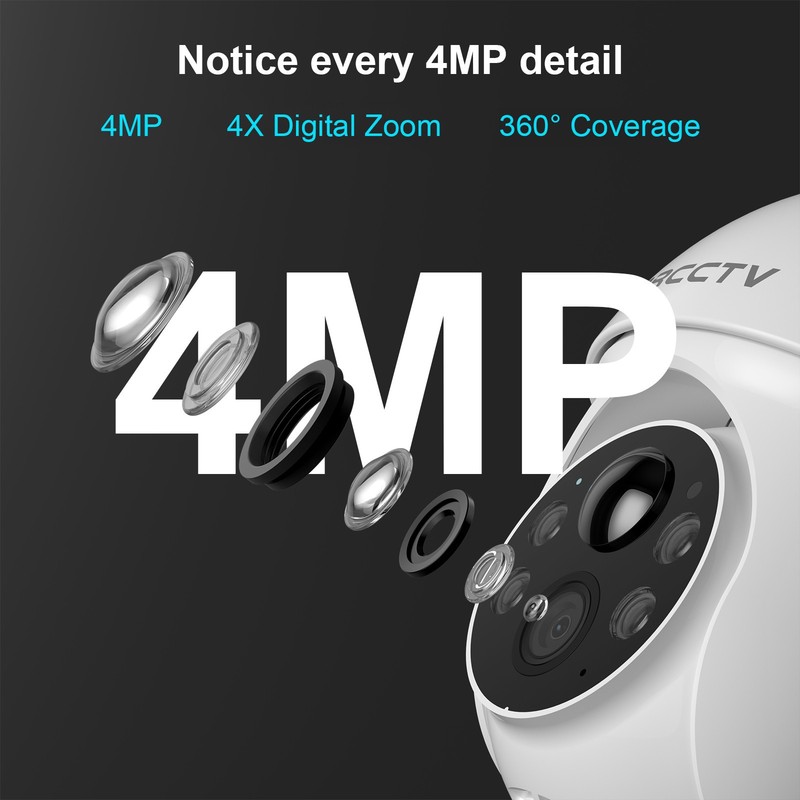 ARCCTV WiFi Solar Security Camera System Wireless Pan Tilt Outdoor Night Vision gallery