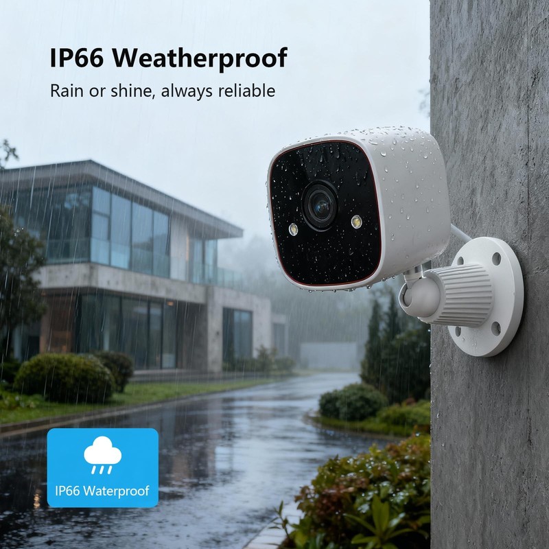 Wifi Security Camera System With Home Remote Control Outdoor 2K IP Camera+32GB gallery