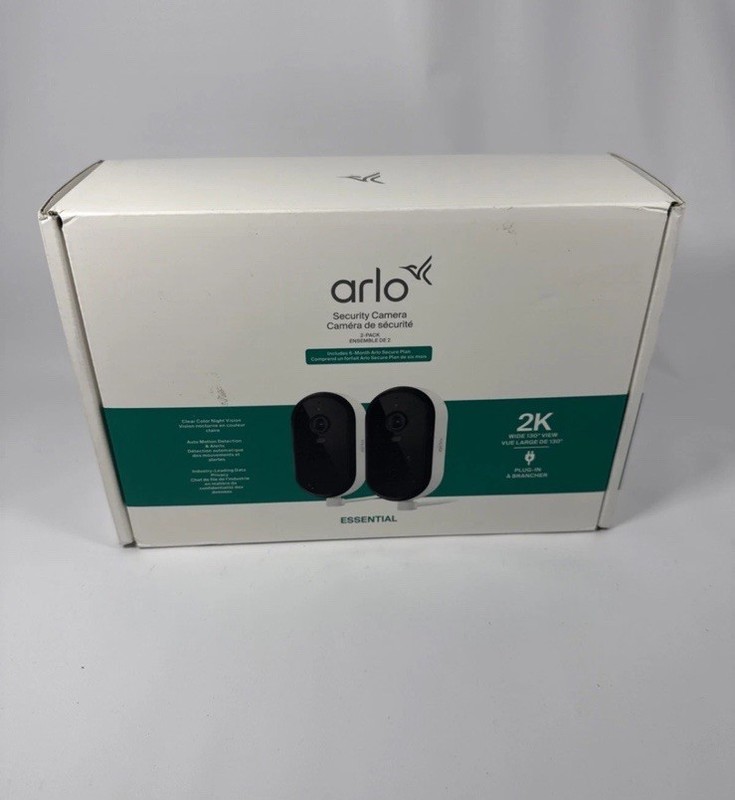 Arlo Essential 2K Outdoor Security Camera System (2-Pack) VMC3080