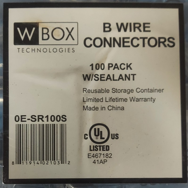 100pc B Connectors w/ Sealant Alarm Telephone Wire Crimp Beanies 0E-SR100S gallery