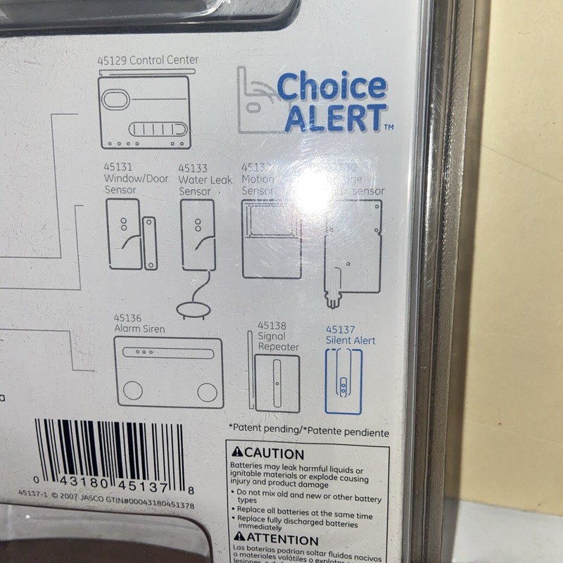 Replacement Silent Wireless Alarm System Flashing LED GE Choice Alert 45137 GE gallery