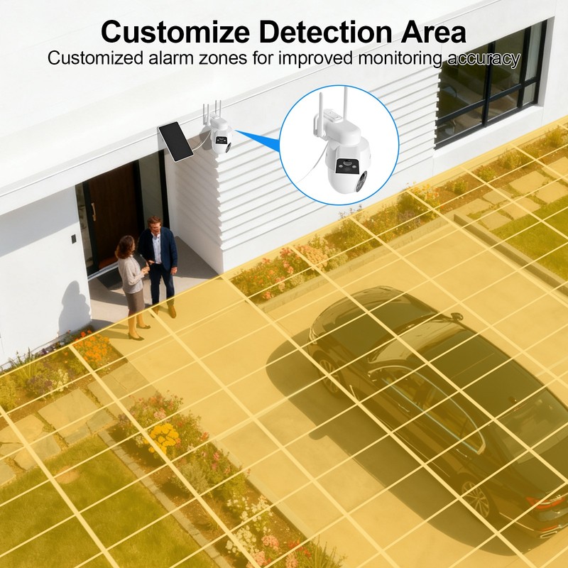 ARCCTV Solar Security Camera- 360°Pan-Tilt,Full Color Night,100%Wireless Outdoor gallery