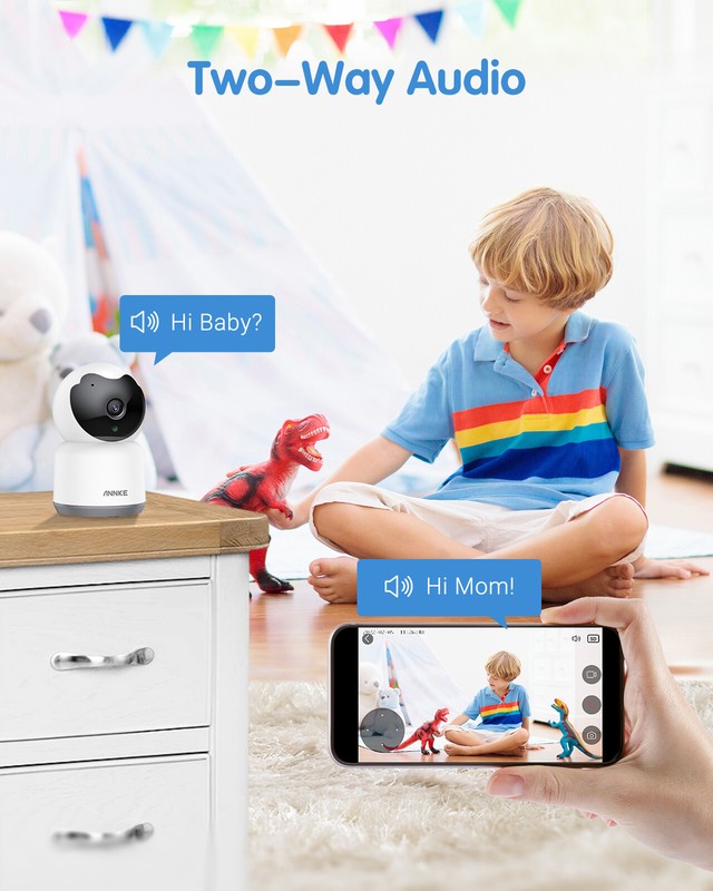ANNKE 1080P WiFi IP Security Camera Pan/Tilt Two Way Audio Home Baby Pet Monitor gallery