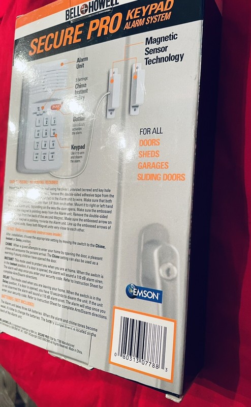BELL +HOWELL SECURE PRO KEYPAD ALARM SYSTEM BATTERY OPERATED BRAND NEW gallery