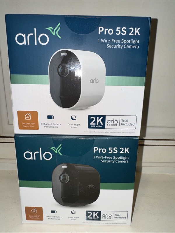 *Arlo Pro 5S Wireless 2K Spotlight Security Camera Night Vision Black and White