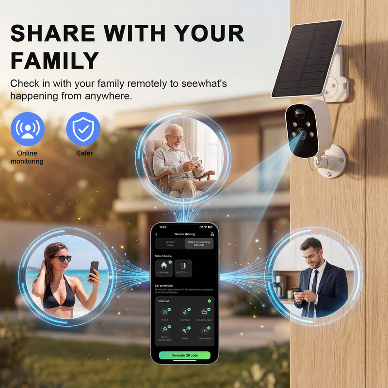 Solar Powered Security Camera System WiFi Outdoor Battery Camera Surveillance gallery