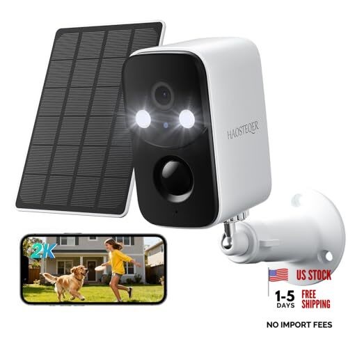 Solar Security Cameras Wireless Outdoor, WiFi Cameras for Home Security,