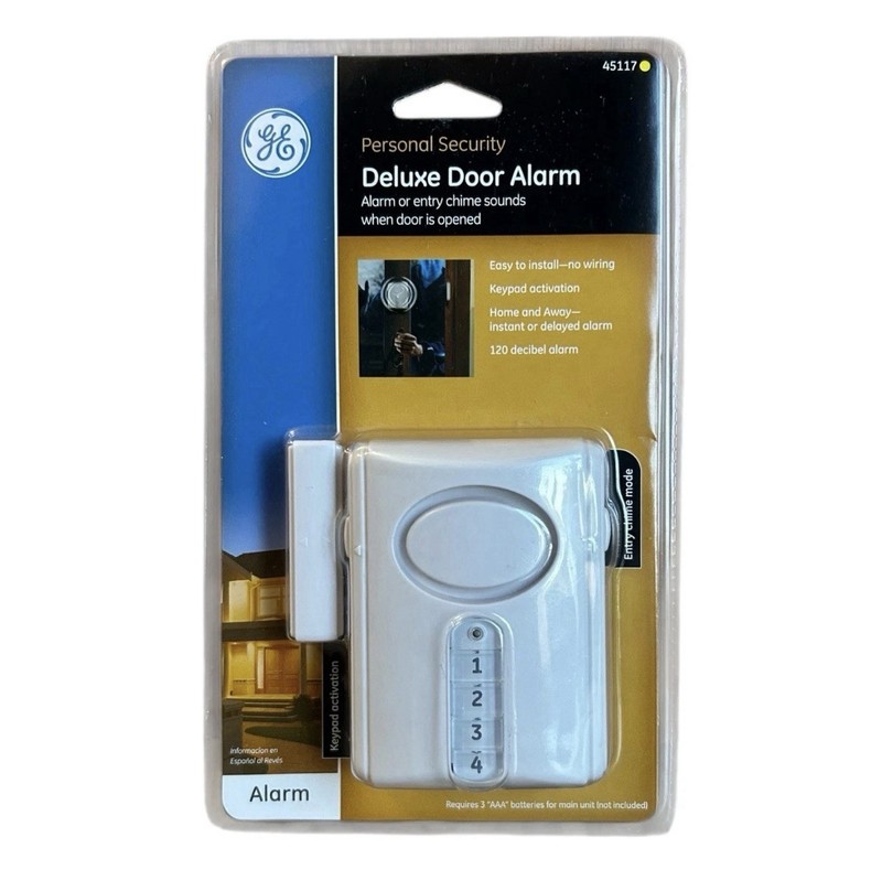 GE Deluxe Wireless Door Alarm Chime 45117, Sealed & New