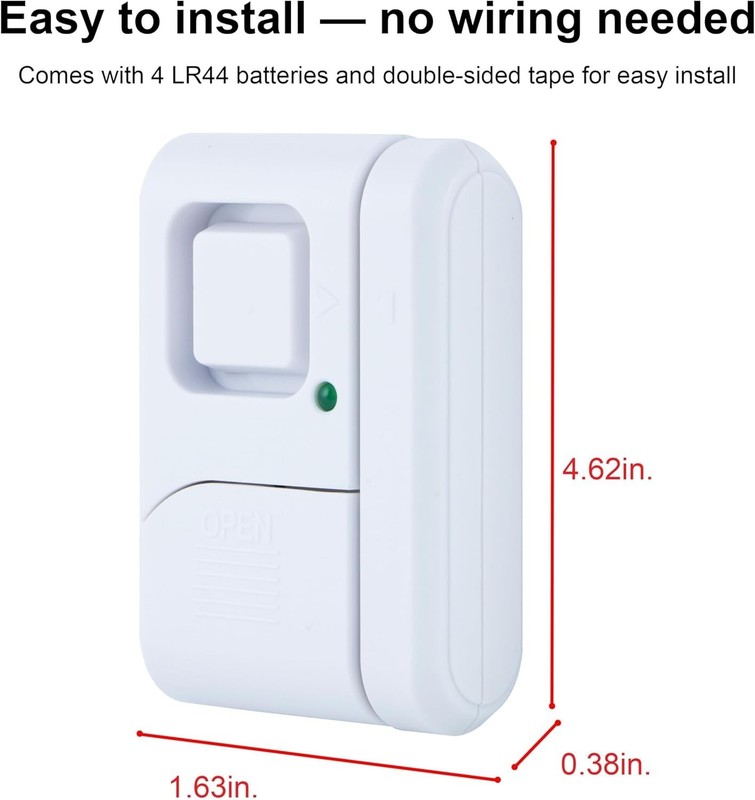Secure Your Home with 4 Pack Wireless Alerts - Easy Install Door & Window Alarms gallery