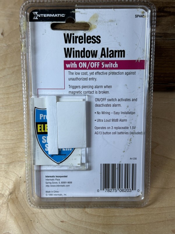 Intermatic Home Security Wireless Window Alarm SP440 - New NOS 1999 gallery