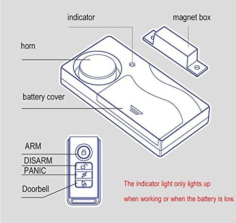Wireless Remote Door Alarm, Windows Open Alarms, Magnetic Security Sensor, Pool gallery