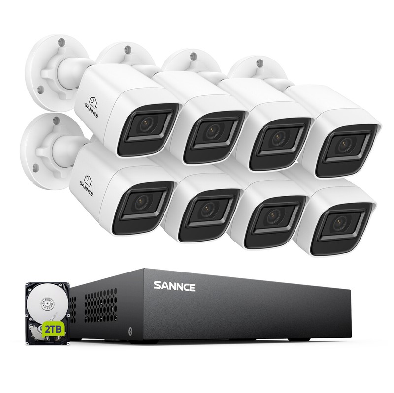 SANNCE 4CH DVR 1080P Video Home Security Camera System CCTV Outdoor Night Vision gallery