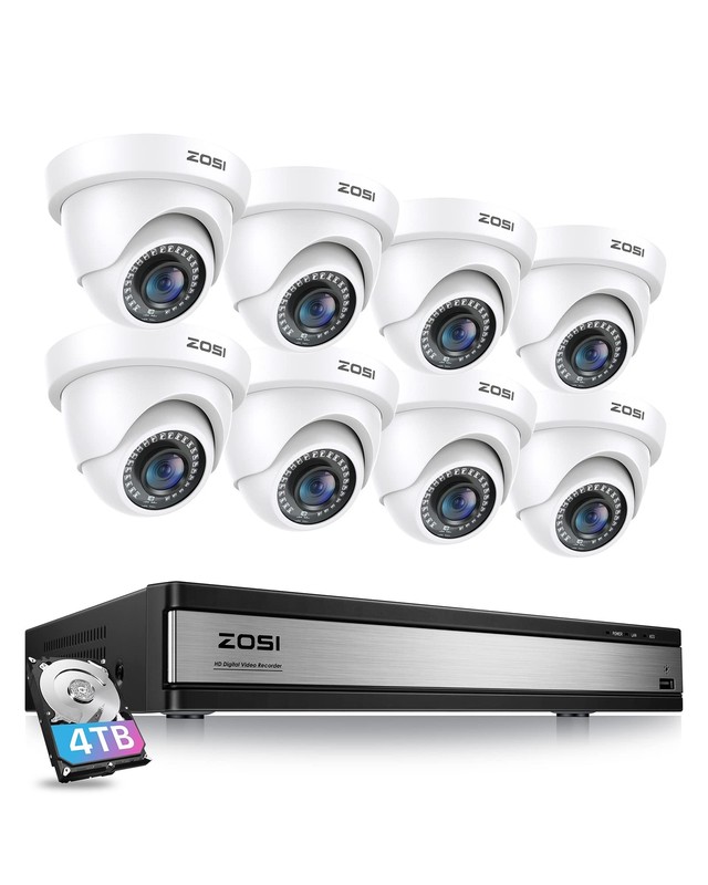 ZOSI H.265 16Channel HDMI Surveillance CCTV DVR 1080p Security Camera System 4TB