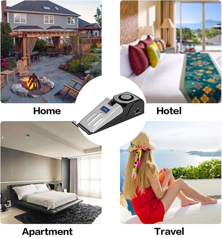 Adjustable 120dB Door Stop Alarm – Protective Wedge for Travel, Home & Apartment gallery