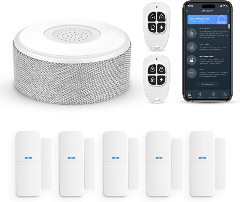 Expandable Smart Home Security System with 8 Sensors, Voice Control, and Alerts gallery