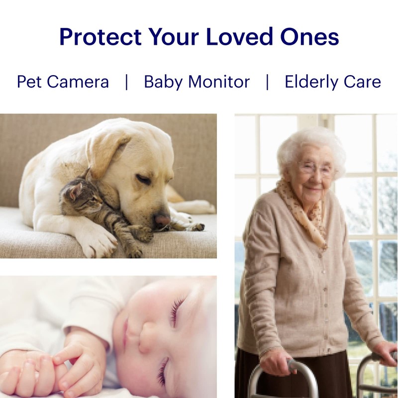 Indoor Home 1080p HD WiFi IP | 24/7 Live Video, Siren, Climate Monitor, Motio... gallery