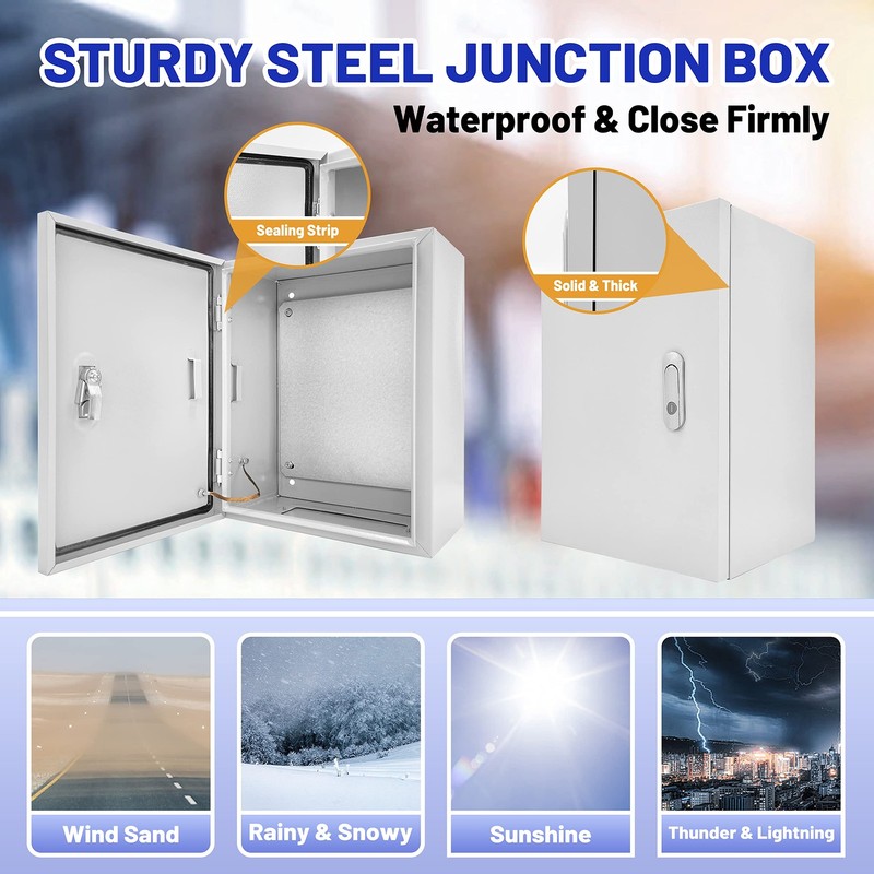 CXCESNS Outdoor Electrical Box 12 x 10 x 6''D NEMA 4X 12 x 10 x 6'', silver gallery