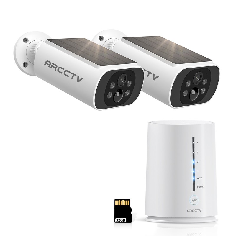 ARCCTV 4MP Solar Security Camera System CCTV Outdoor 5G Wifi Battery Night Vison