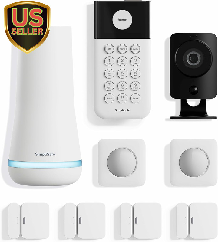 9 Piece Wireless Home Security System W/Hd Camera - Optional 24/7 Professiona...