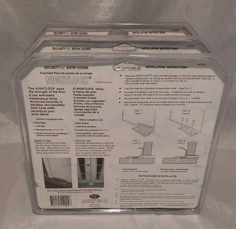 3 Pack NIGHTLOCK Security Lock Dark Bronze Finish - One Corner Has Wear gallery