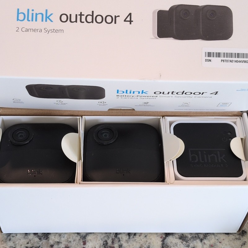 Blink Outdoor 4 Wireless 2-Camera System Black Battery Powered Alexa