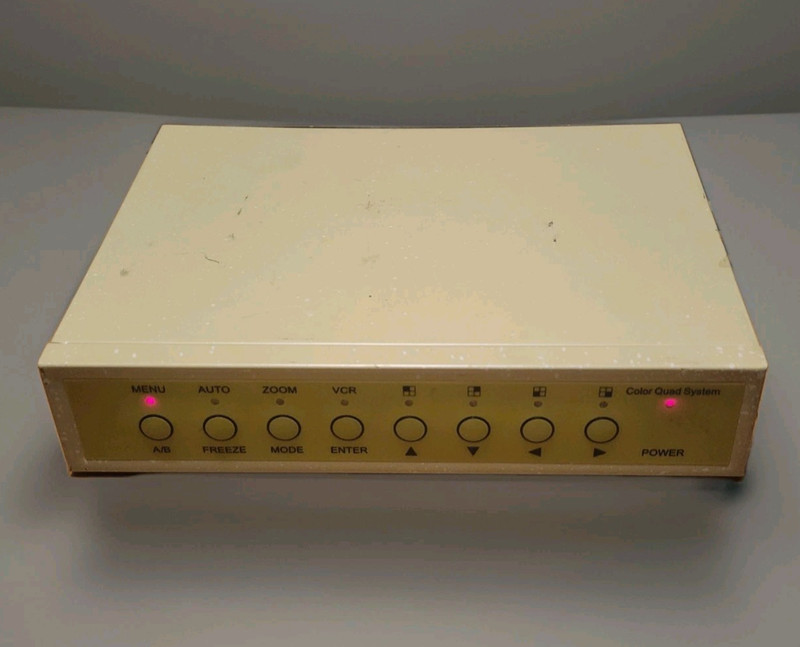 4 Channel Color Quad System Video Splitter CCTV DVR Camera Processor /AC Adapter