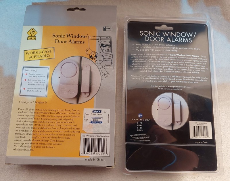 Sonic Wireless Audible Door & Window Alarm System Set of 8 By Protocol Brand New gallery