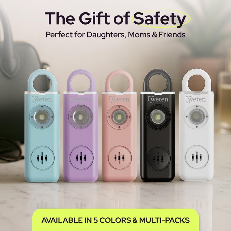 Personal Safety Alarm for Women - 130dB Loud Panic Siren Keychain 3 Pack - Ra... gallery