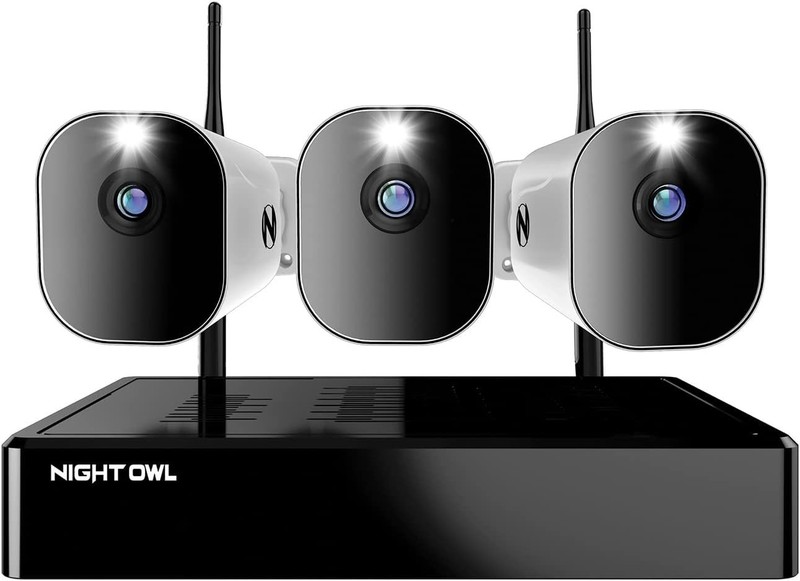 Night Owl 4K Wi-Fi NVR W/1TB Hard Drive & 3 Battery 1080P HD Spotlight Cameras™