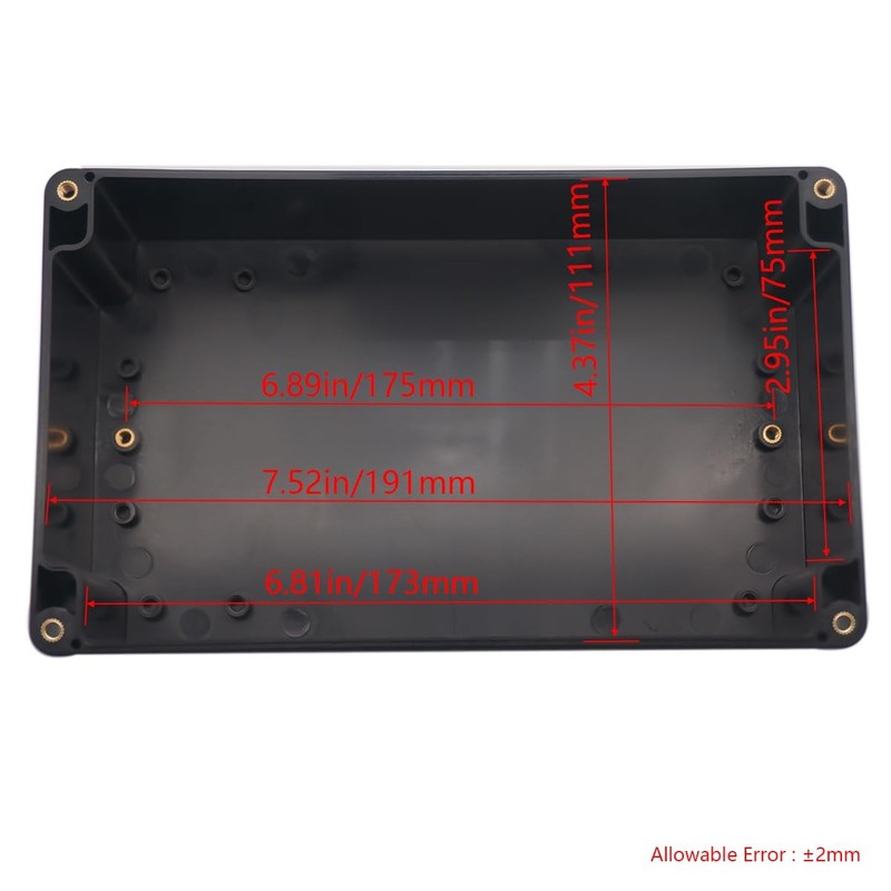 Junction Box IP65 Waterproof ABS Plastic 7.87x4.72x2.95, Fixed Ear Design gallery