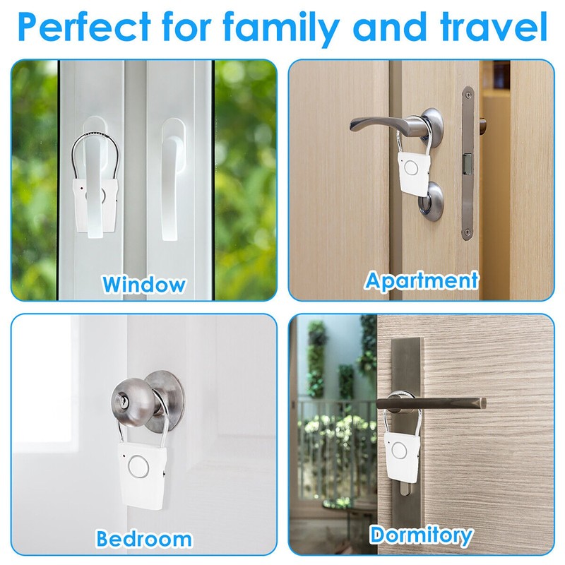 115dB Super Loud Home Window Door Handle Alarm Portable Door Security Alarm gallery