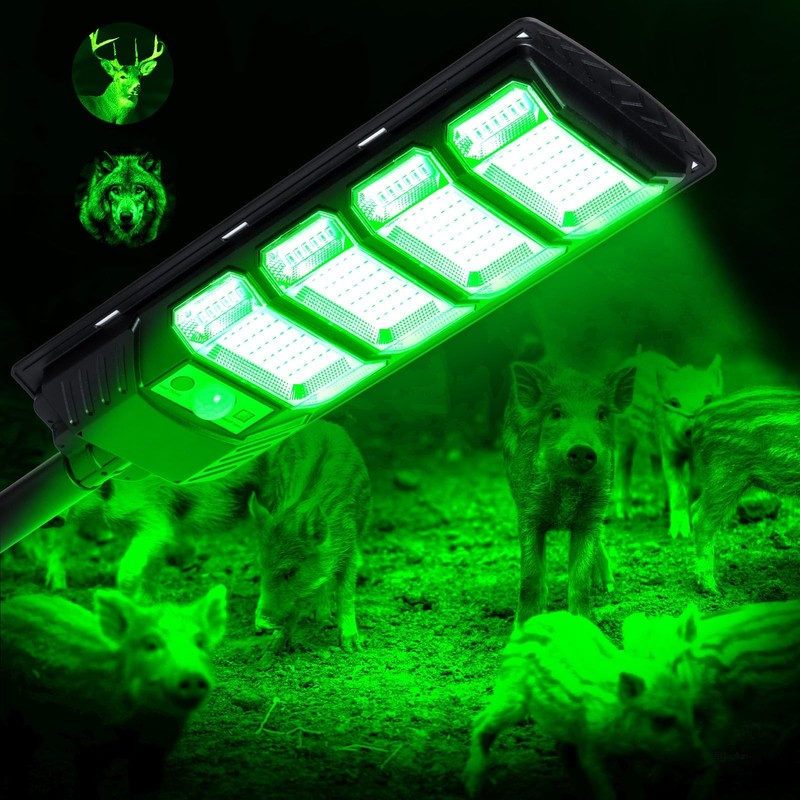 BINGLUX Hog Lights for Night Hunting – 12000LM Green 1 Pack, Black