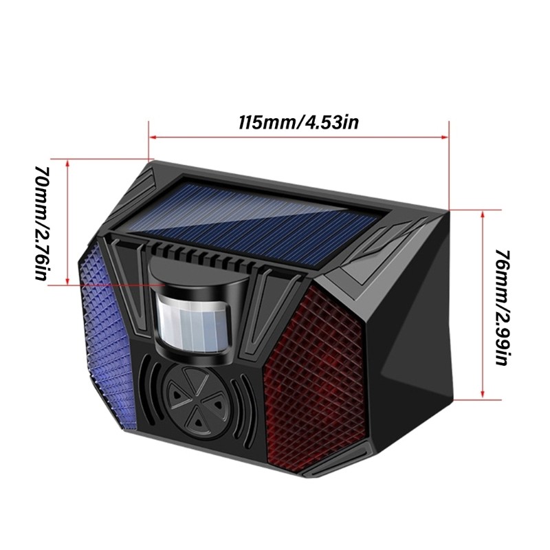Solar Alarm Security Siren With Motion Detection And LED Flashing Warning Lights gallery