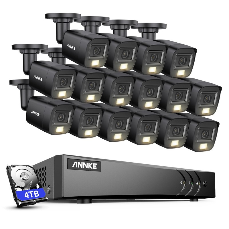 ANNKE 16CH DVR 5MP Audio Recording Security Camera System AI Color Night Outdoor gallery