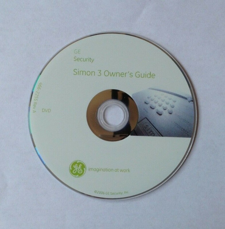 GE ITI SIMON 3 SECURITY ALARM OWNER GUIDE SOFTWARE CD/DISK