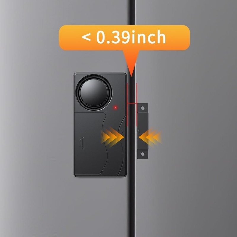 Versatile Wireless Door Alarm with Remote Control for Home Security - 110dB gallery