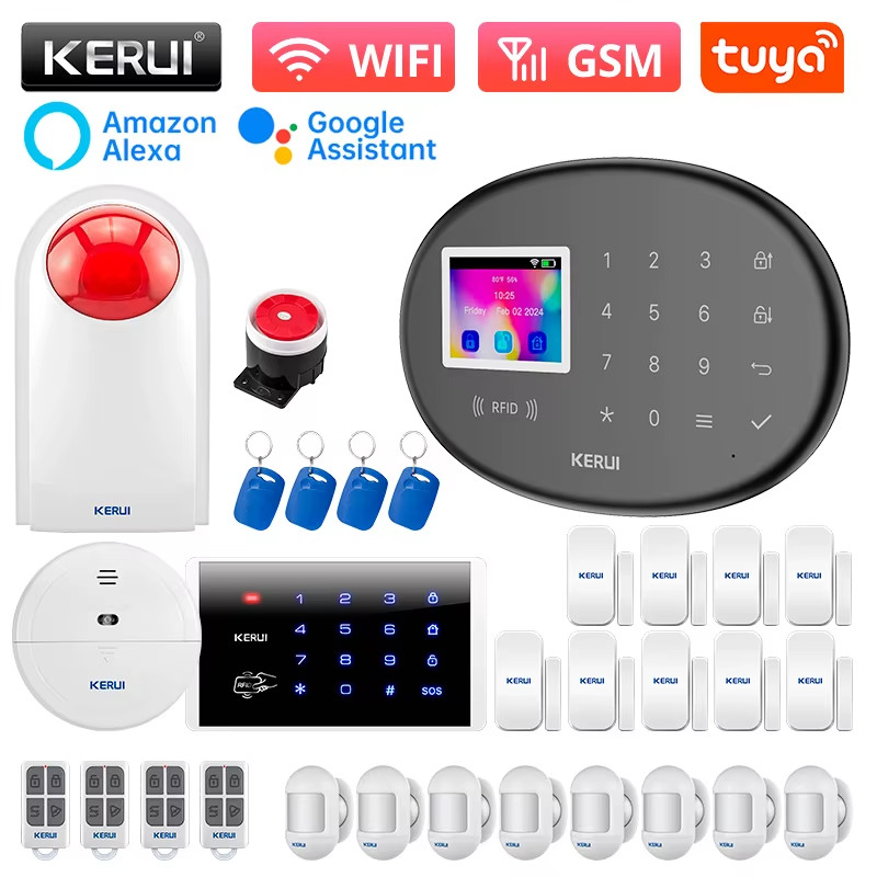 GSM Alarm Security System Kit WiFi Security Protection Alexa Tuya Smart Life Hom