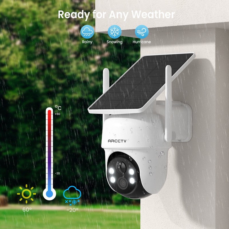 4MP Solar Wireless Security Camera System CCTV Battery WiFi Night Vision Outdoor gallery