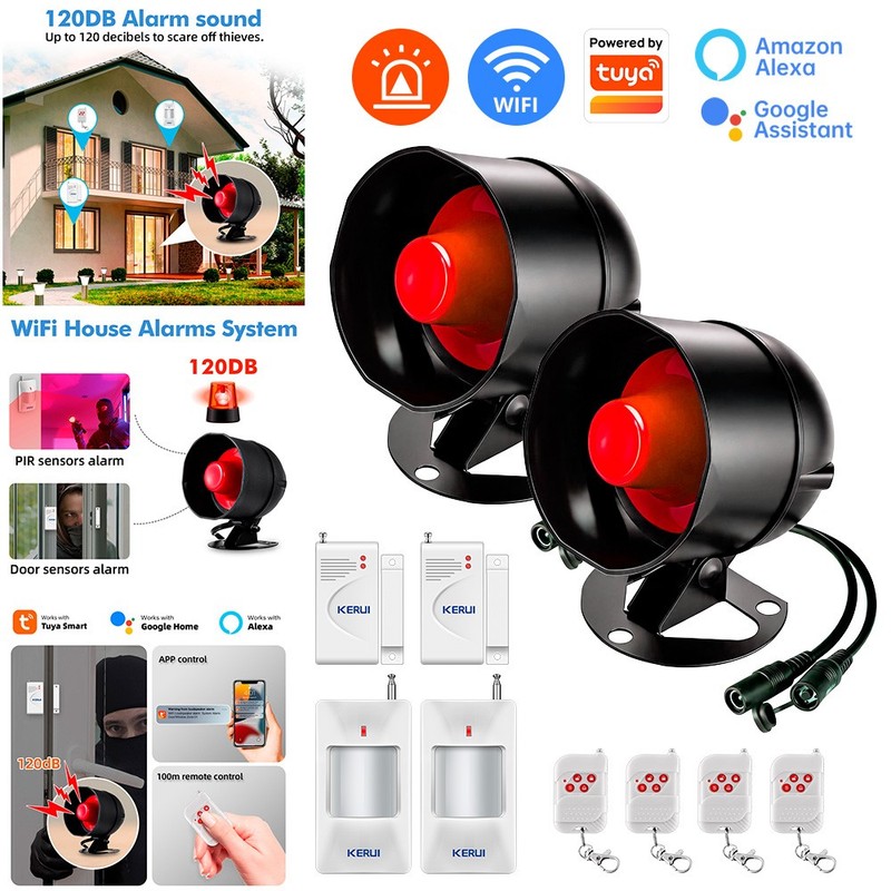 Fit Tuya Smart WIFI Security Alarm System Kit 110dB Wireless Loud Siren Horn