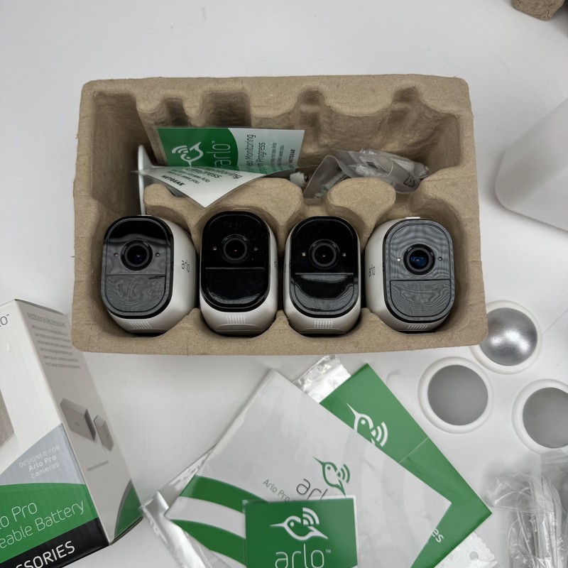 Netgear Arlo Pro 4-Camera HD Wireless Security System VMB4000 Base Kit Lot gallery