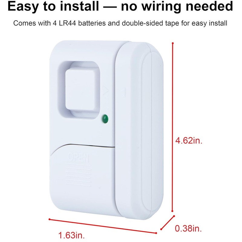 Wireless Home Security Door Alarms, 120dB, 6 Pack