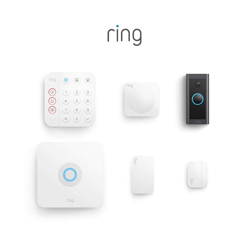 Alarm 5-Piece Kit (2Nd Gen) Bundle with Video Doorbell Wired