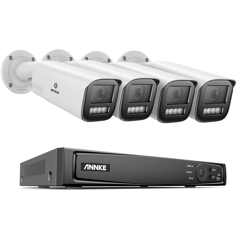 ANNKE 12MP NVR 4K POE Security Camera System Spotlight Zoom 4TB HDD 2-Way Audio