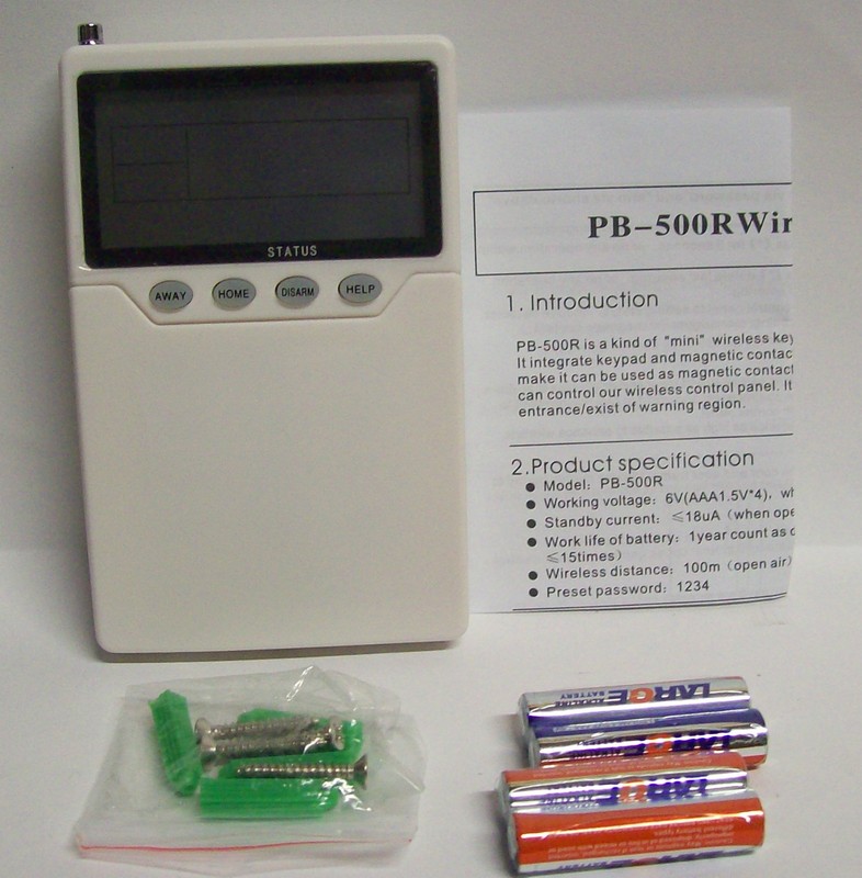Wireless Keypad Model # PB – 500R