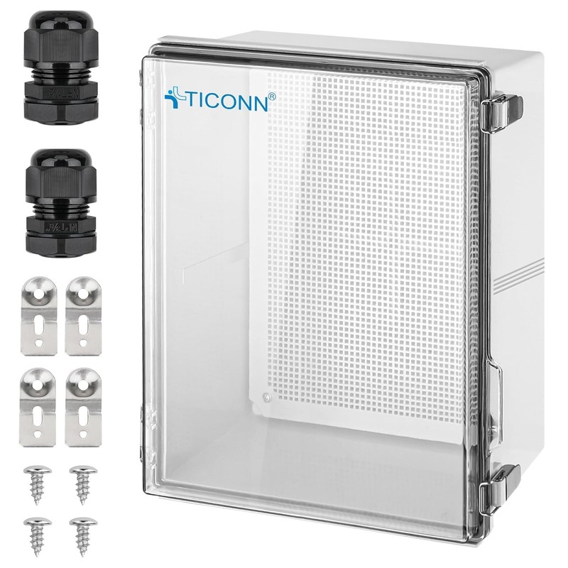 TICONN Waterproof 19.7"x15.7"x7.9", Transparent Cover