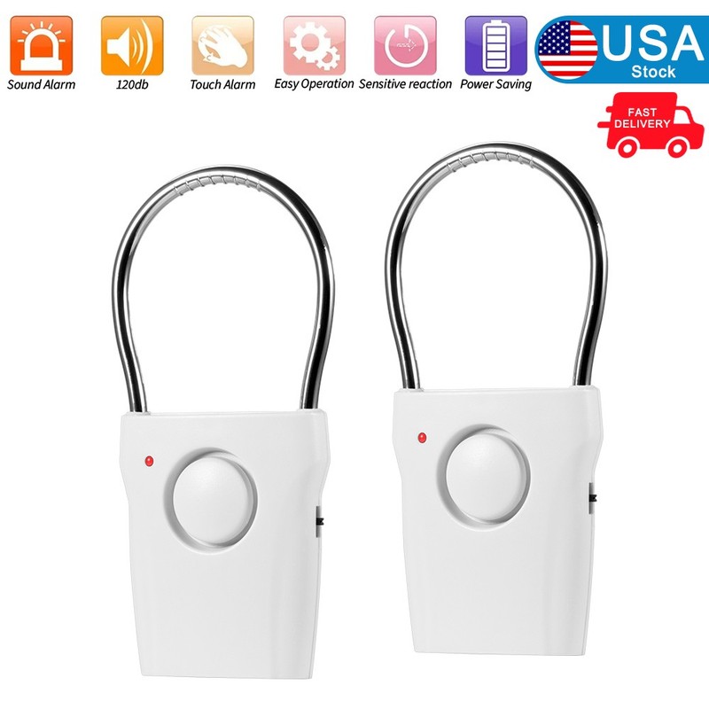 2PCS Door Handle Alarm 120dB Door Security Alarm Touch Sensor Anti-Theft Alarm