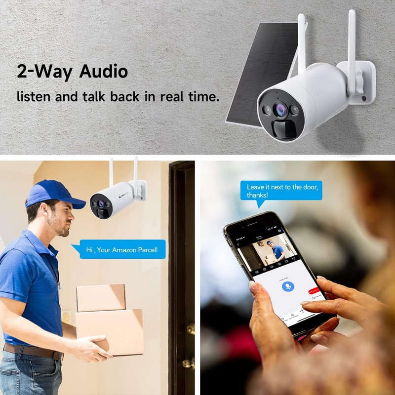 Home CCTV 4MP Outdoor Solar Wireless Security Camera System 10CH NVR 500G HDD gallery